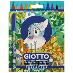 Giotto - Étui 12 feutres fins Petlovers - Chien