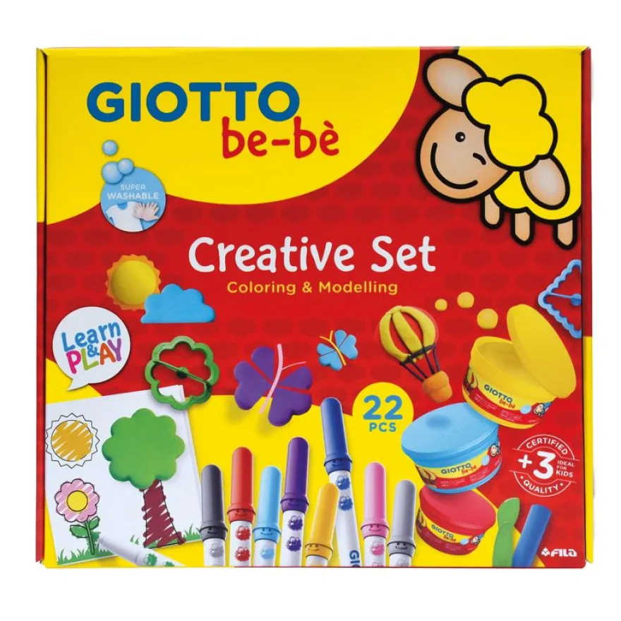 Giotto Bébé - Set créatif de coloriage et pâtes à modeler - 22 pièces
