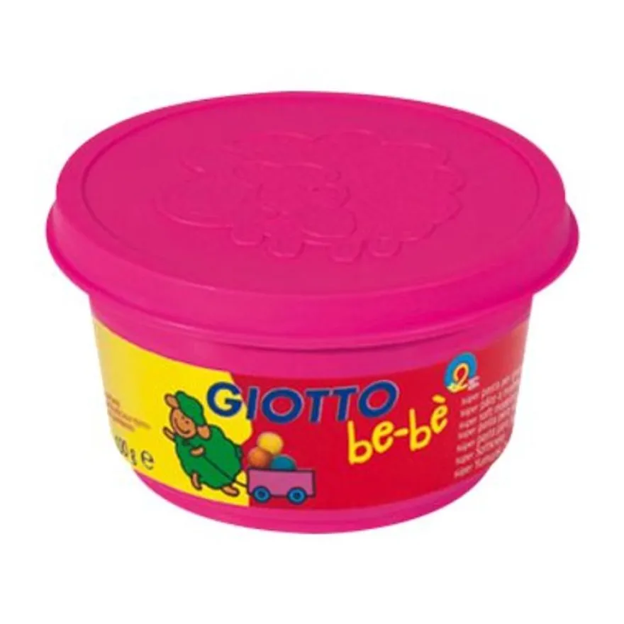 GIOTTO be-bè - pâte à modeler - 4pots Jaune, Rose, Rouge, Vert - 100gr