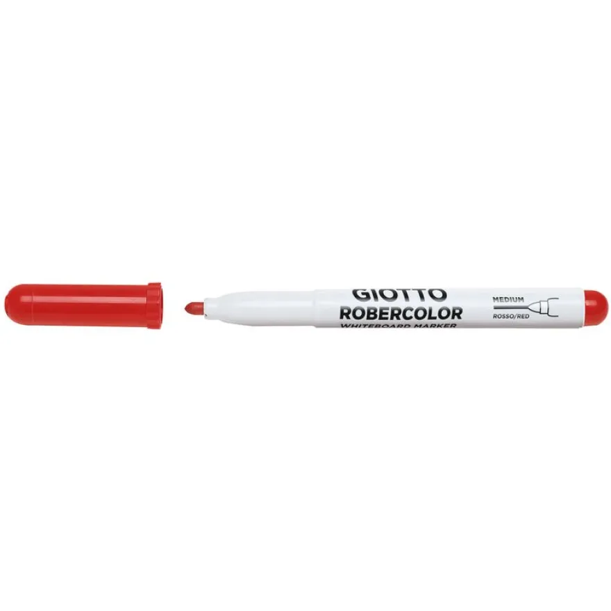 GIOTTO ROBERCOLOR - 12 Feutres tableau blanc - pointe ogive medium 4mm rouge
