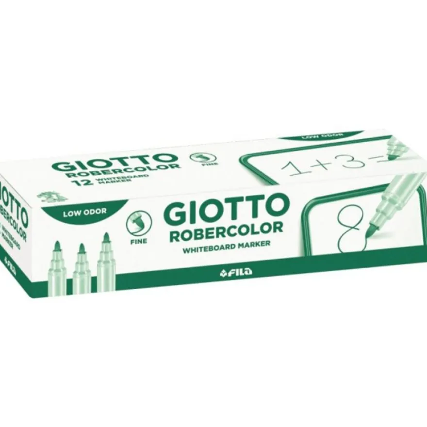Giotto Robercolor - 12 Marqueurs effaçables - pointe ogive - vert