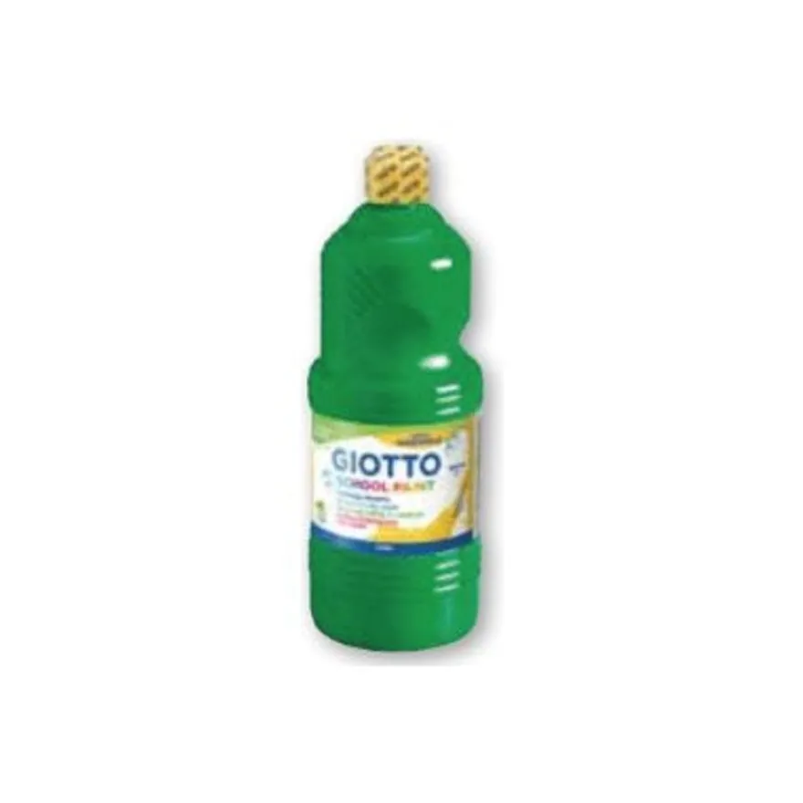 GIOTTO SCHOOL - Ensemble de peinture - 6 parties - gouache - 6 couleurs - blanc, jaune primaire, rouge écarlate, vert cinabre, cyan, noir - extra-fine - 1000 ml