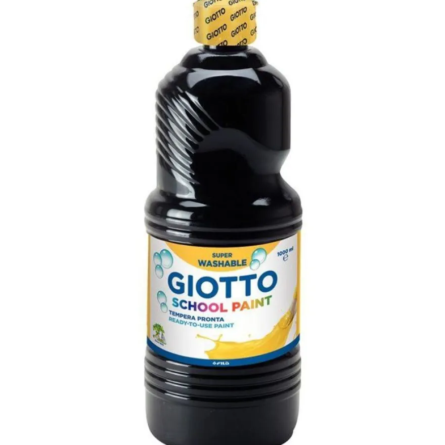 Giotto School - Gouache ultra lavable - noir - bouteille d'1 L