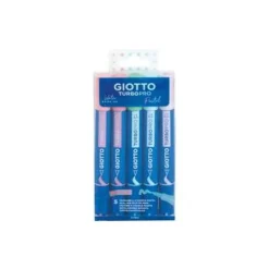 GIOTTO TurboPro - 5 crayons-feutres - couleurs pastel