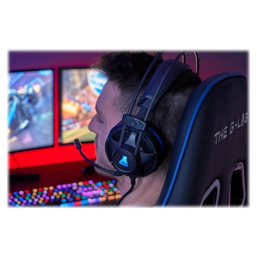 G-LAB Gallium - clavier gamer filaire + souris filaire + casque + tapis