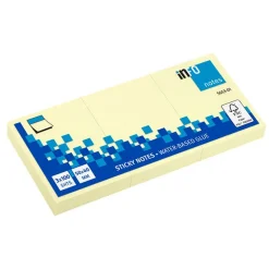 Global Notes - 4 lots de 3 Blocs notes adhésives de 100 feuilles - 50 x 40 mm - jaune