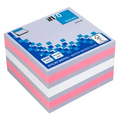 Global Notes - Bloc Cube - 450 feuilles - 75 x 75 mm - couleurs assorties