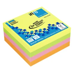 Global Notes - Notes adhésives - 320 feuilles - Pouvoir 3 fois plus adhésif - 75 x 75 mm - couleurs assorties
