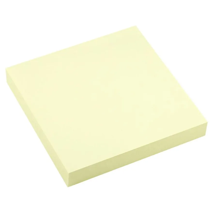 Global Notes - Notes adhésives - Pouvoir 3 fois plus adhésif - 100 feuilles - 75 x 75 mm - jaune