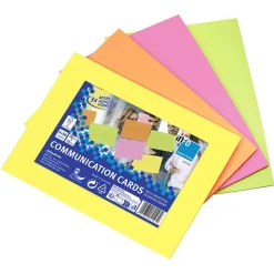Global Notes - Pack de 4 Blocs - Communication Cards - 50 feuilles - 200 x 150 mm - couleurs assorties