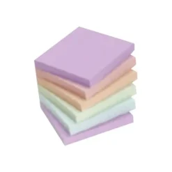 Global Notes - Pack de 6 Blocs - Notes adhésives 100 feuilles - 75 x 75 mm - couleurs harmony