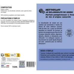 Gloss - Bicarbonate de Soude dégraissant/détartrant /nettoyant - vaporisateur 750 ml