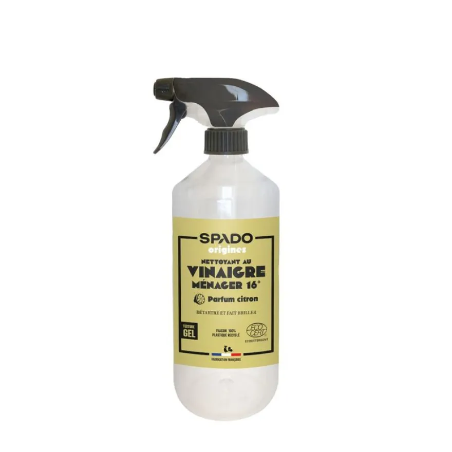 Gloss - Vinaigre Blanc produit de nettoyage / détartrage - vaporisateur 750 ml - citron