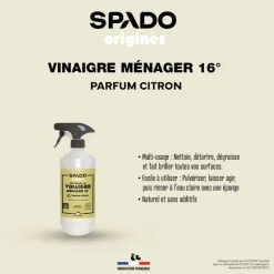Gloss - Vinaigre Blanc produit de nettoyage / détartrage - vaporisateur 750 ml - citron