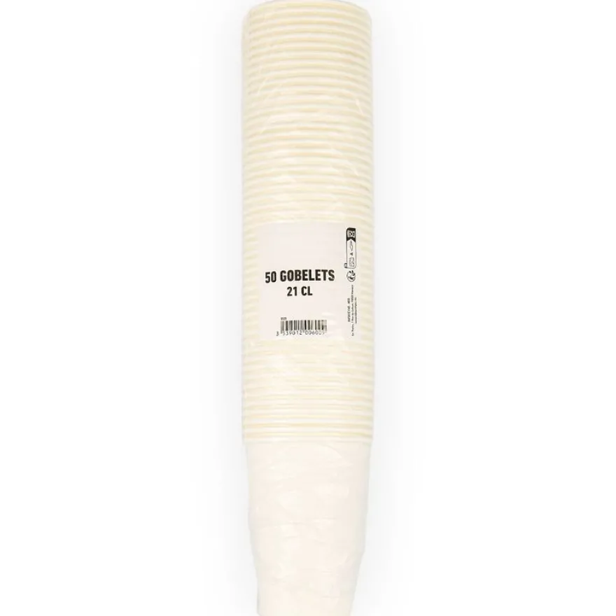 Gobelets en carton 21 cl – Lot de 50