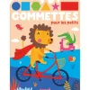 Gommettes pour les petits - Lion sur vélo - Livre de gommettes - Dès 3 ans