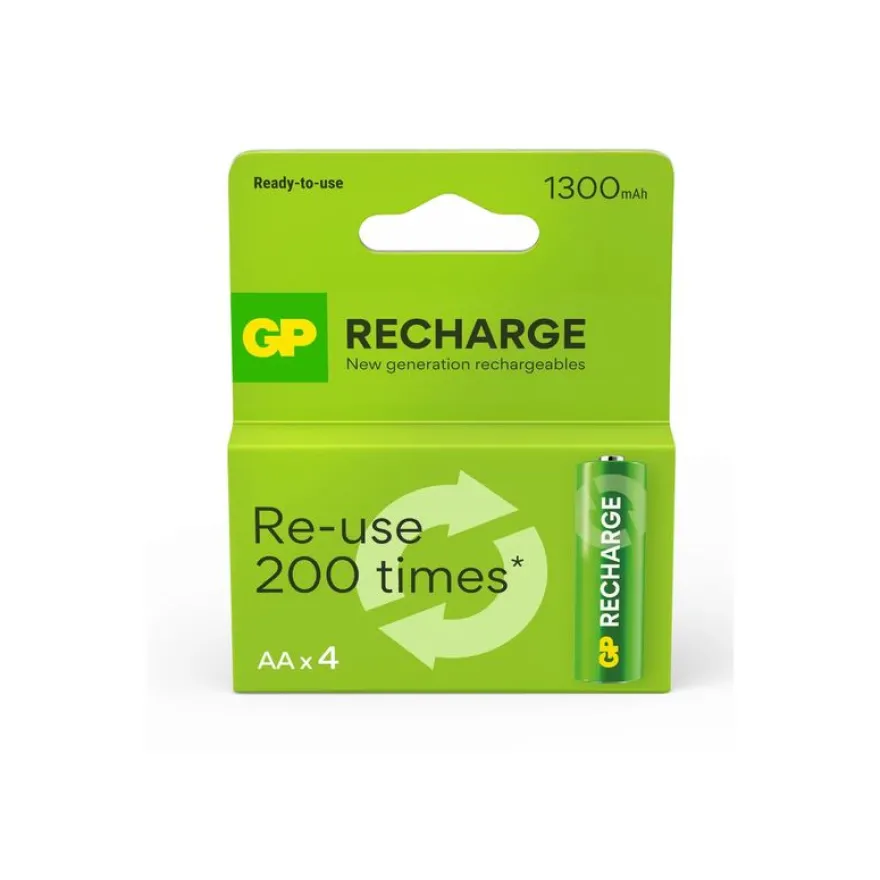 GP Recharge - 4 piles alcalines rechargeables - AA LR06