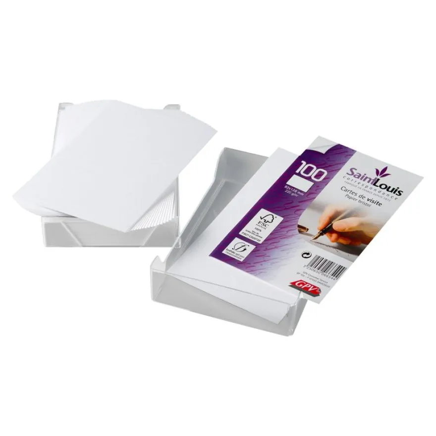 GPV - 100 Cartes de visite - 82 x 128 mm