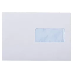 GPV - 500 Enveloppes C5 162 x 229 mm - 80 gr - fenêtre 45x100 mm - blanc - bande adhésive