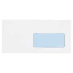 GPV - 500 Enveloppes DL 110 x 220 mm - 90 gr - fenêtre 45x100 mm - blanc - bande adhésive ouverture rapide