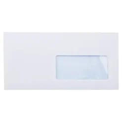 GPV - 500 Enveloppes DL 110 x 220 mm - 80 gr - fenêtre 45x100 mm - blanc - bande adhésive