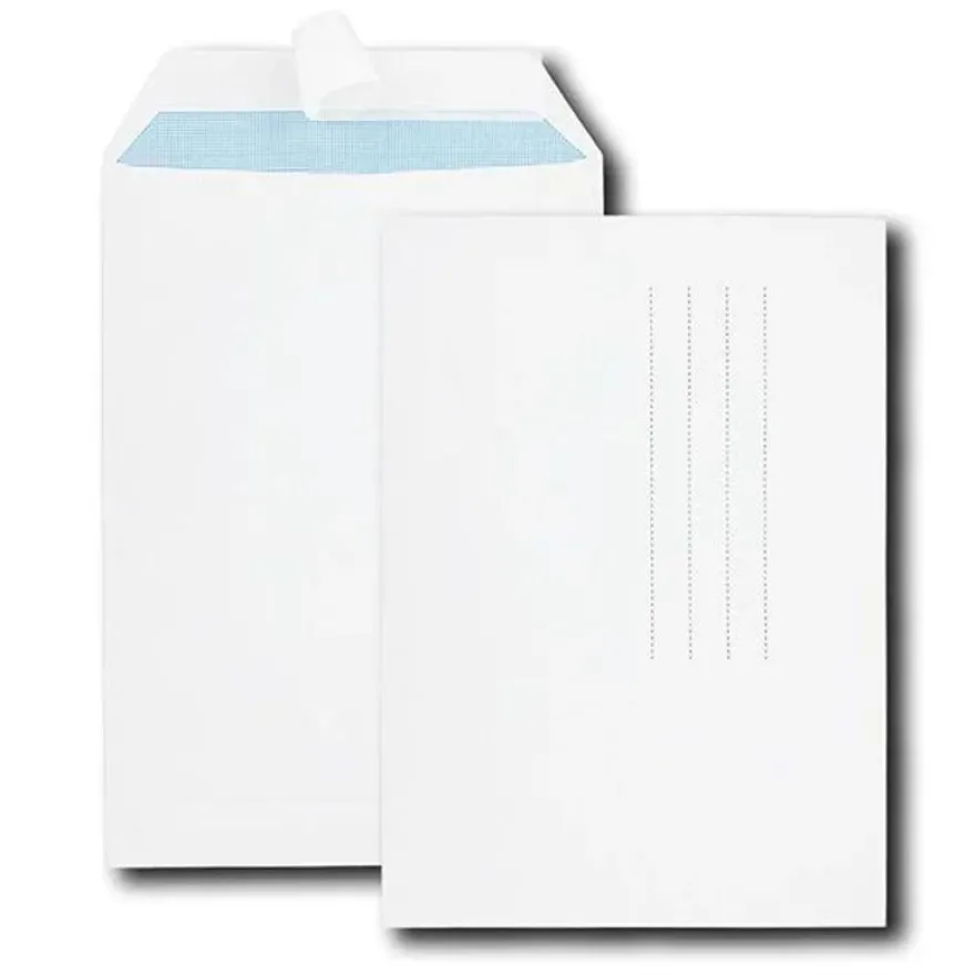 GPV - 10 pochettes blanches - C5 162 x 229 mm - 90 g/m² - sans fenêtre - blanc - bande adhésive