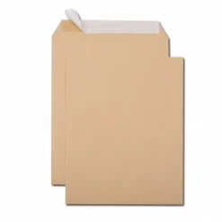 GPV - 250 Pochettes Enveloppes 24 260 x 330 mm - 90 gr - sans fenêtre - kraft - bande adhésive