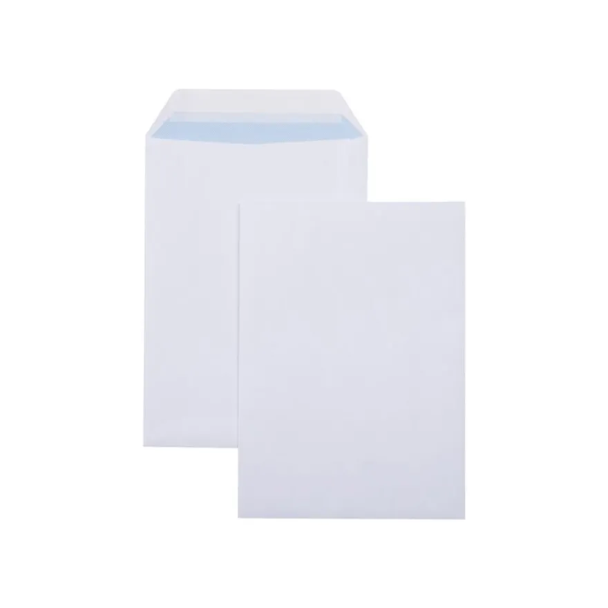 GPV - 500 Pochettes Enveloppes C5 162 x 229 mm - 90 gr - sans fenêtre - blanc - bande adhésive