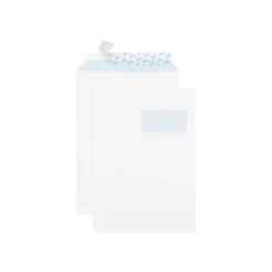 GPV Everyday - 25 Enveloppes C4 (229 x 324 mm) - fenêtre 50 mm - bande auto-adhésive - blanc
