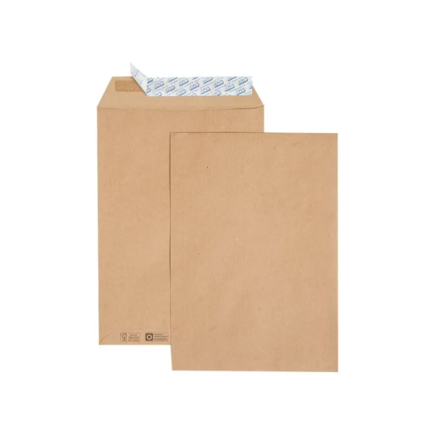 GPV Green - 25 Enveloppes + 5 gratuites C4 (229 x 324 mm) - 90 gr - sans fenêtre - bande auto-adhésive - kraft