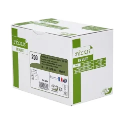 GPV Green - 200 Enveloppes recyclées C5 162 x 229 mm - 80 gr - fenêtre 45x100 mm - blanc - bande adhésive ouverture rapide