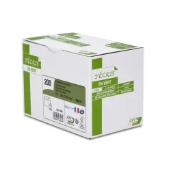 GPV Green - 200 Enveloppes recyclées C5 162 x 229 mm - 80 gr - sans fenêtre - blanc - bande adhésive ouverture rapide