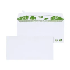 GPV Green - 200 Enveloppes recyclées DL 110 x 220 mm - 80 gr - sans fenêtre - blanc - bande adhésive ouverture rapide