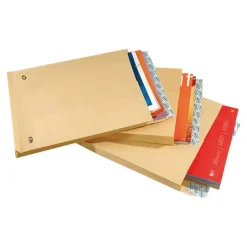 GPV Pack'n Post - 250 Pochettes kraft à soufflets 260 x 330 mm - 120 gr - bande adhésive