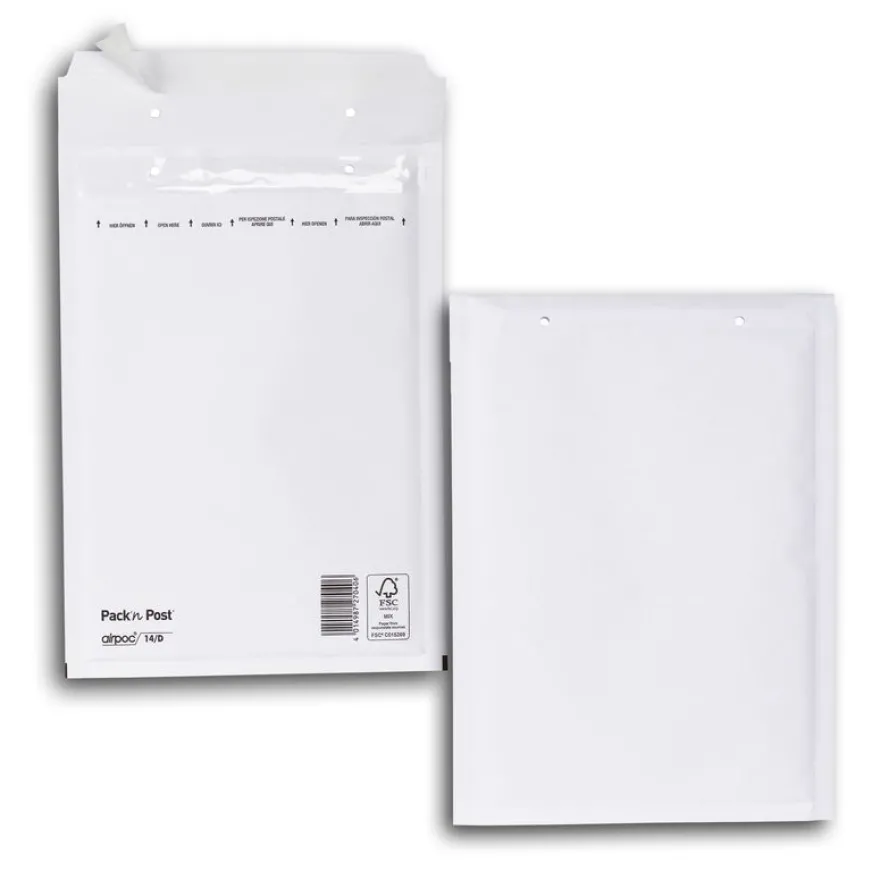 GPV Pack'n Post - 10 Pochettes bulles - 200 x 275 mm - bande de protection