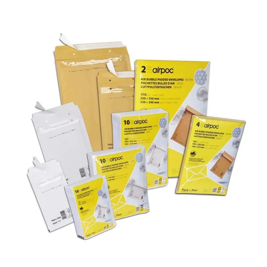 GPV Pack'n Post - 10 Pochettes bulles - 290 x 370 mm - bande de protection