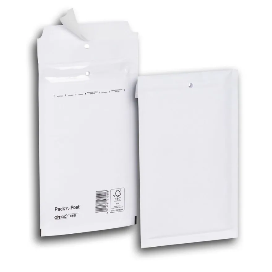 GPV Pack'n Post - 10 Pochettes bulles - 140 x 225 mm - bande de protection