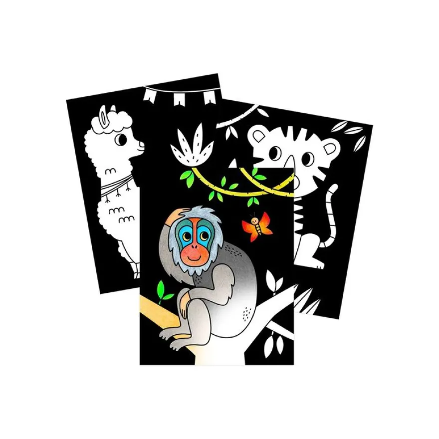Graffy Black, Animals of the world - livre à colorier (relié par spirale)