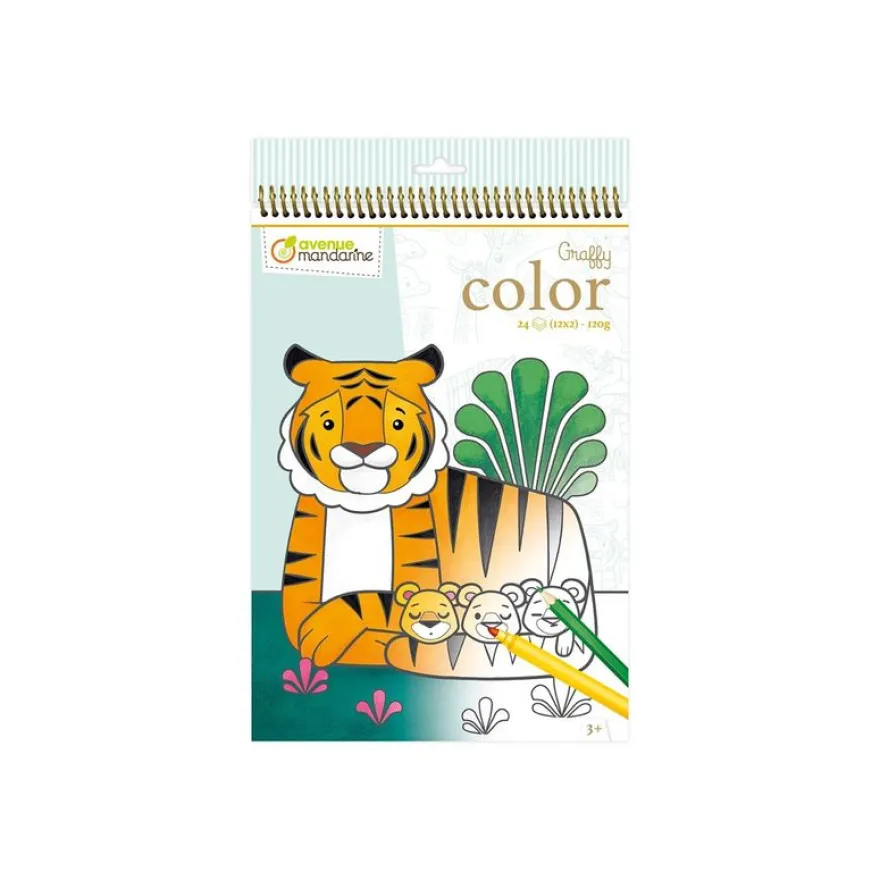 Graffy Color, Mum/Baby - livre à colorier (relié par spirale)