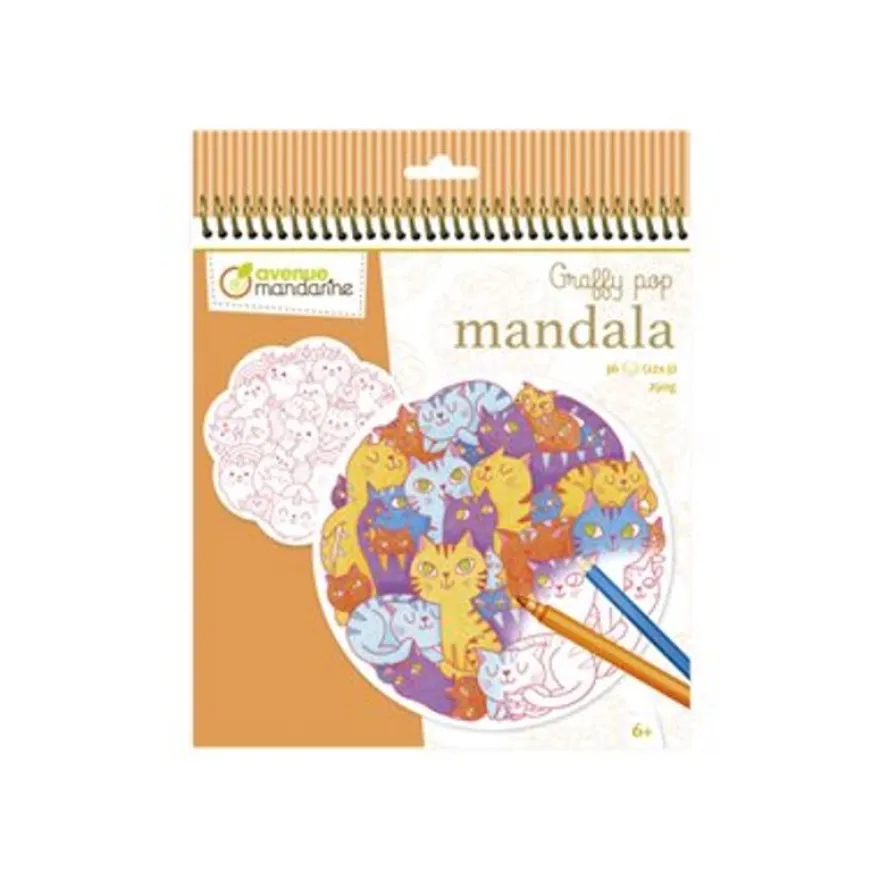 Graffy Mandala, Jumble cats - livre à colorier (relié par spirale)