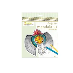 Graffy Pop Mandala 3D, Animals of the savannah - livre à colorier (relié par spirale)