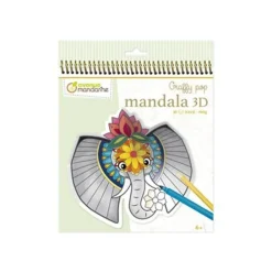 Graffy Pop Mandala 3D, Animals of the savannah - livre à colorier (relié par spirale)