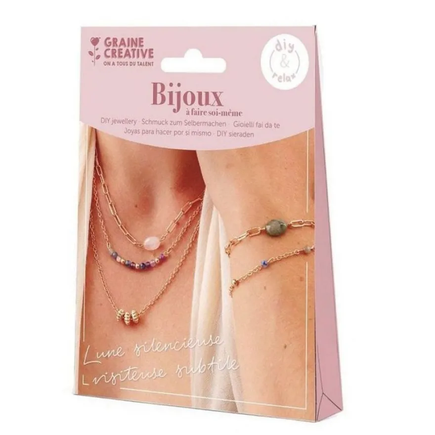 Graine Créative - Coffret Bijoux Chaînes & Pierres - Kit DIY Créatif