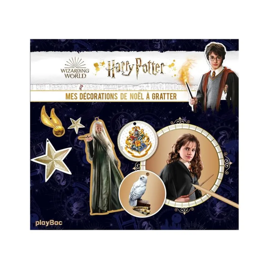 Harry Potter Mes cartes à gratter Décorations de Noël - livre d'activités