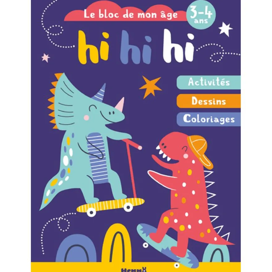 Hi hi hi (3-4 ans) - Dinos - Activités, Dessins, Coloriages