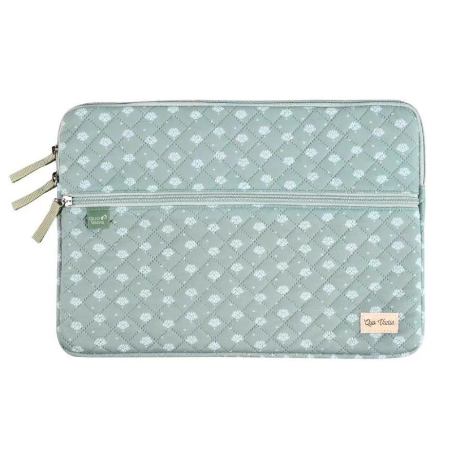HOUSSE ORDINATEUR Constance par 2 - Vert amande - 34x23,5x2,5 cm - Quo Vadis