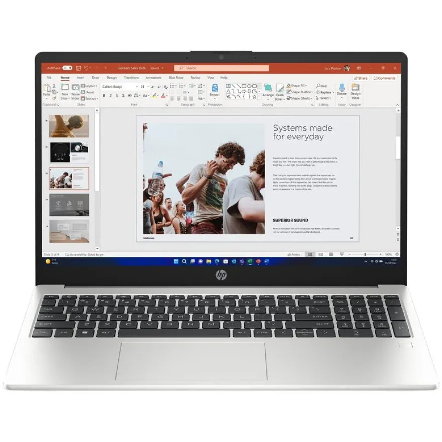 HP 255 G10 Notebook - PC Portable 15,6" - AMD Ryzen 5 - 7530U - 8 Go RAM - 512 Go SSD - argent