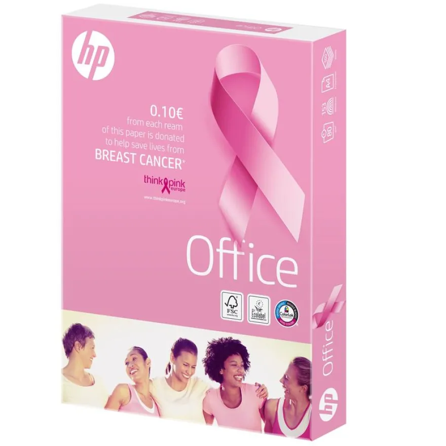 HP Office Pink - Papier blanc - A4 (210 x 297 mm) - 80 g/m² - Ramette de 500 feuilles
