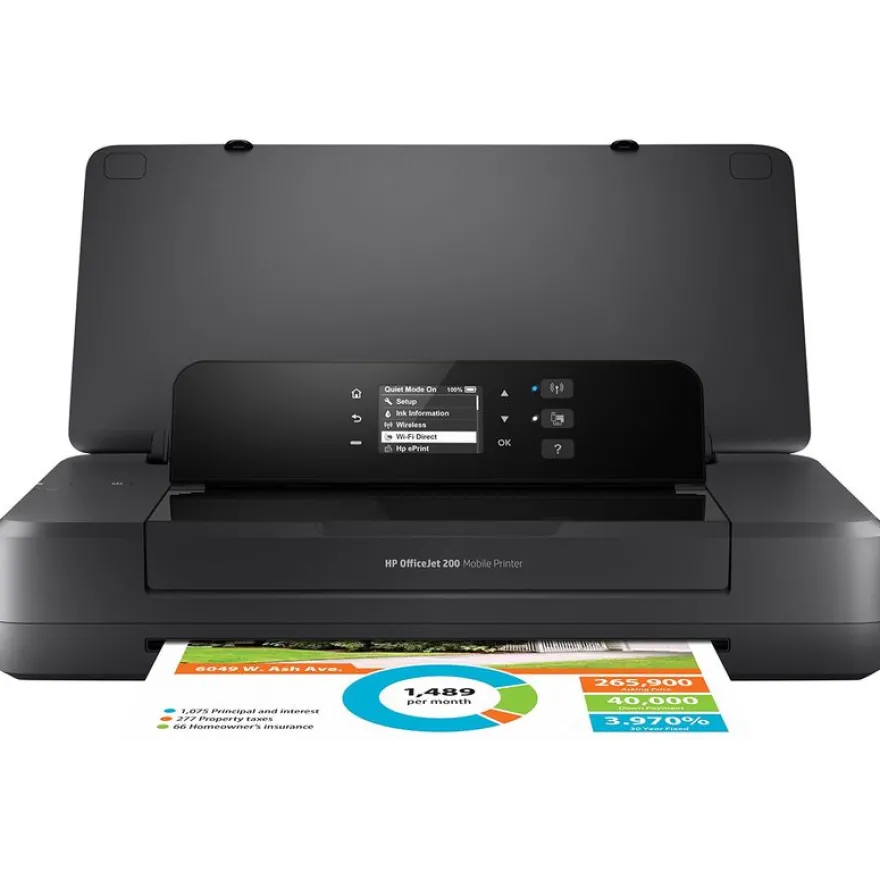HP Officejet 200 Mobile Printer - imprimante jet d'encre couleur A4 - USB 2.0, Wifi, USB - portable