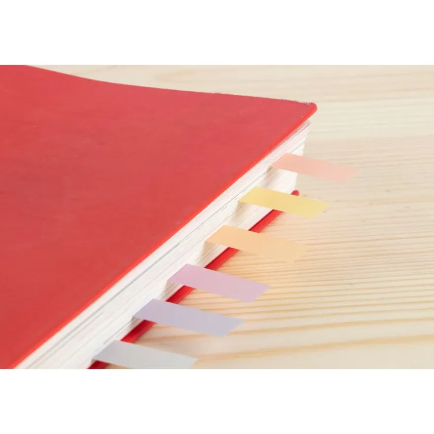 Index adhésifs pastel 44×10 mm - 160 pièces - 8 couleurs - repositionnables - idéal pour cours - chapitres et révisions